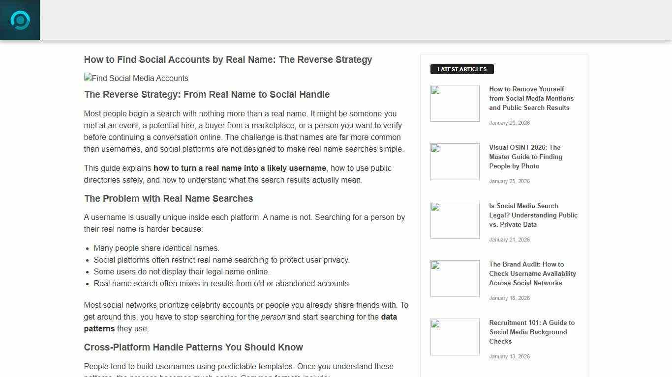 How to Find Social Accounts by Real Name: The Reverse Strategy